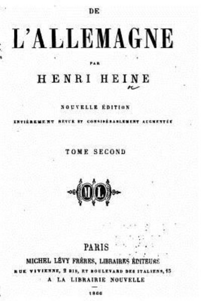 Cover for Heinrich Heine · De l'Allemagne (Paperback Bog) (2016)