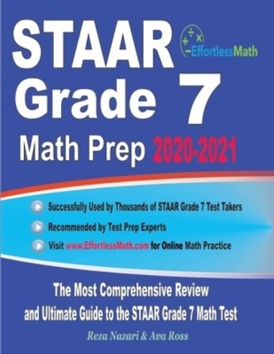 Cover for Ava Ross · STAAR Grade 7 Math Prep 2020-2021 (Paperback Bog) (2020)