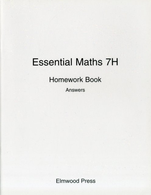 Cover for David Rayner · Essential Maths 7H Homework Book Answers - Essential Maths (Pocketbok) (2008)