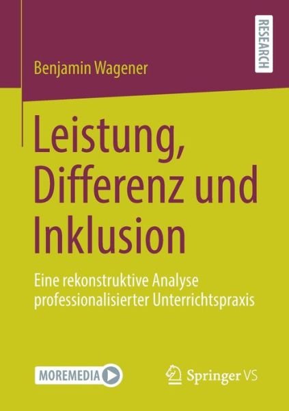 Leistung, Differenz und Inklusi - Wagener - Livres -  - 9783658312039 - 3 septembre 2020