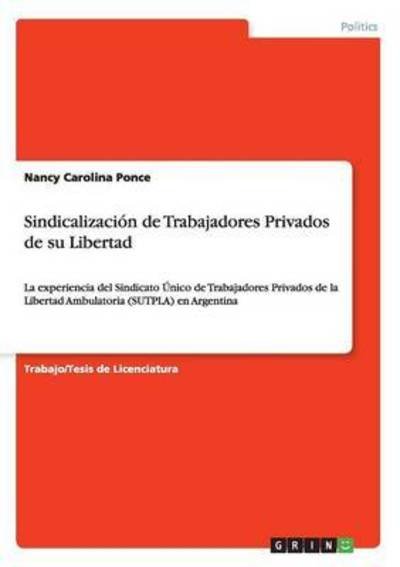 Cover for Ponce · Sindicalización de Trabajadores P (Bok) (2015)