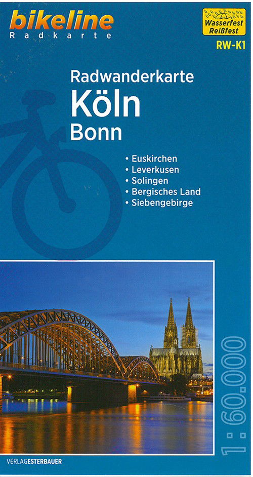 Esterbauer · Radwanderkarte Köln Bonn: Euskirchen, Leverkusen, Solingen, Bergisches Land, Siebengebirge (Bog) (2015)