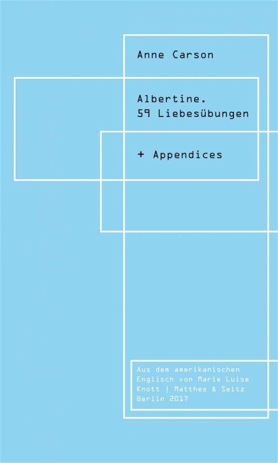 Cover for Carson · Albertine.59 Liebesübungen (Book)