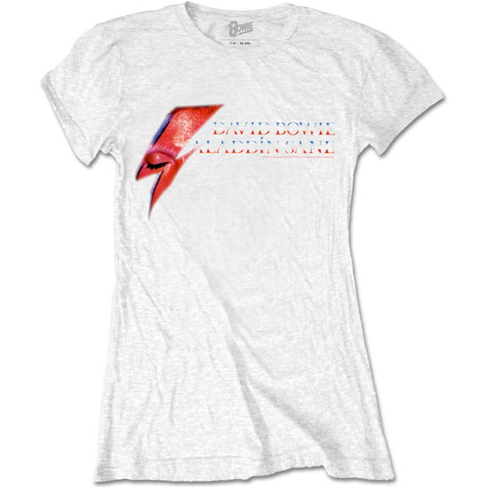 David Bowie Ladies T-Shirt: Aladdin Sane Eye Flash - David Bowie - Produtos - Bravado - 5055979967040 - 12 de dezembro de 2016