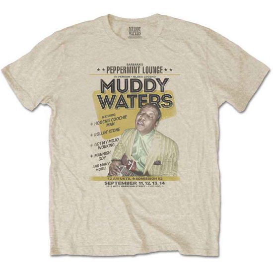 Muddy Waters Unisex T-Shirt: Peppermint Lounge - Muddy Waters - Fanituote -  - 5056170642040 - 