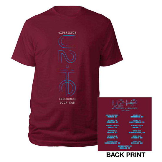 Cover for U2 · U2 Unisex T-Shirt: I+E London Event 2018 (Ex-Tour &amp; Back Print) (T-shirt) [size M] [Red - Unisex edition]