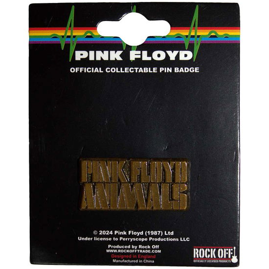 Cover for Pink Floyd · Pink Floyd Pin Badge: Animals Gold Text Logo (Badge) (2024)