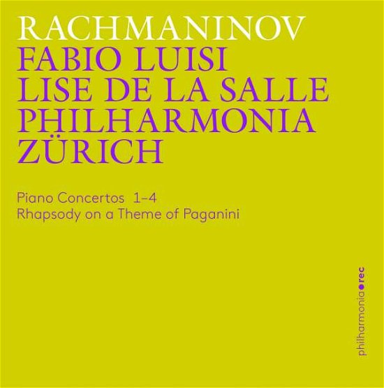 Cover for Rachmaninov / Philharmonia Zurich / De La Salle · Piano Concertos 1-4 - Rhapsody on a Theme of (CD) (2015)