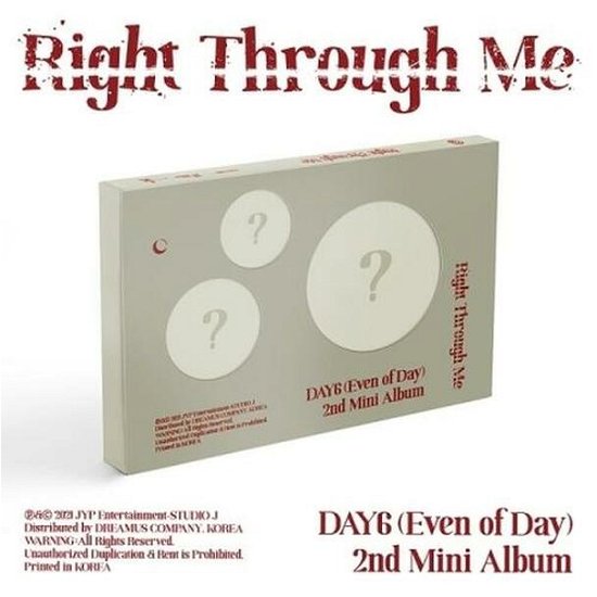 Right Through Me - Day6 (Even of Day) - Muziek - JYP ENTERTAINMENT - 8809755509040 - 8 juli 2021