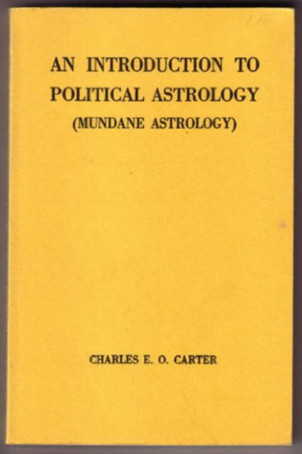 Cover for Charles Carter · An Introduction To Political Astrology (Paperback Book) (1951)