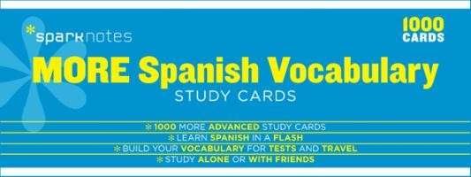 Cover for Sparknotes Editors · More Spanish Vocabulary - Sparknotes Study Cards (Flashcards) (2014)