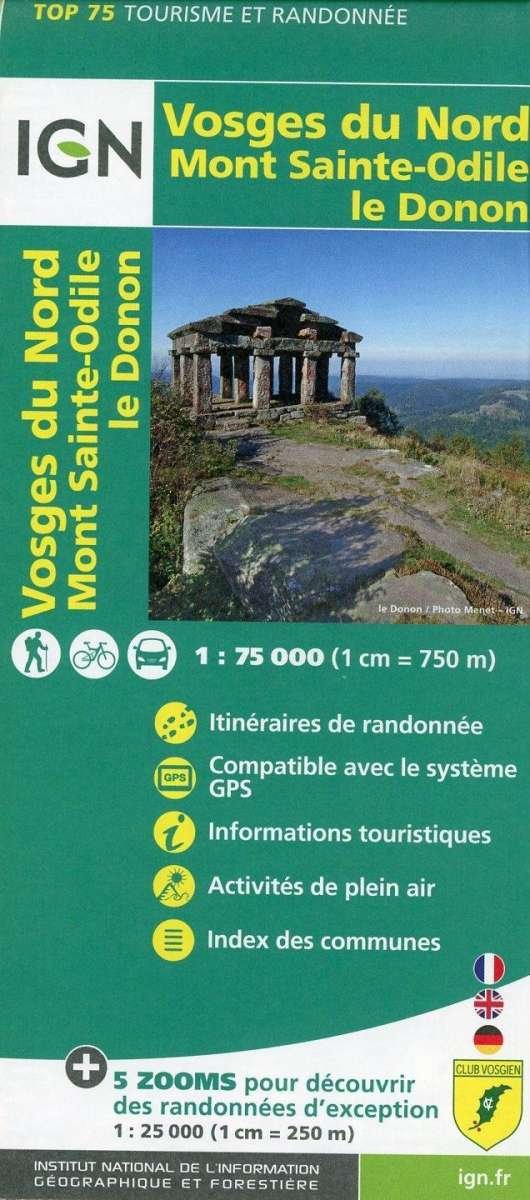 Cover for Ign · IGN TOP75: Vosges du Nord - Mont St Odile - Le Donon (Drucksachen) (2015)