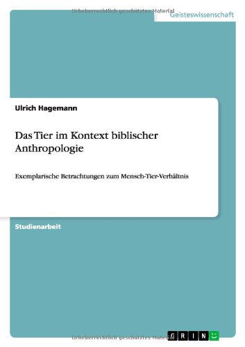 Cover for Hagemann · Das Tier im Kontext biblischer (Paperback Book) [German edition] (2012)