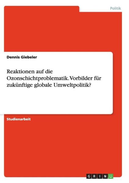 Cover for Giebeler · Reaktionen auf die Ozonschicht (Buch) [German edition] (2014)