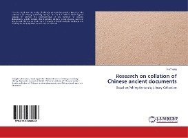 Cover for Yang · Research on collation of Chinese a (Book)