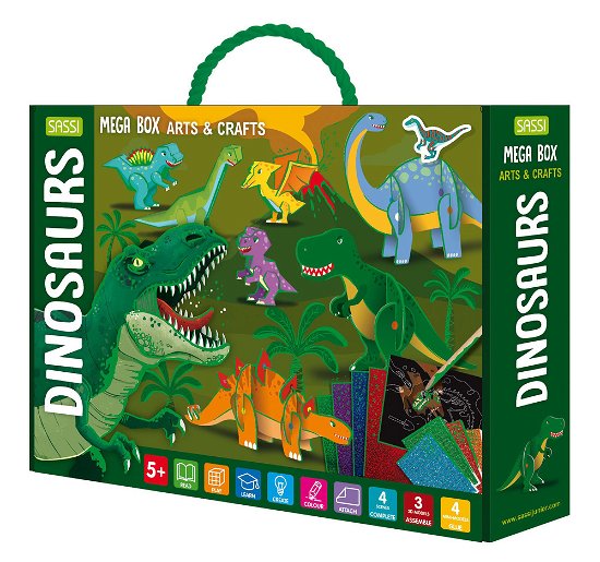 Mega Box arts and Crafts - Dinosaurs - A a - Livres - Sassi - 9788830355040 - 29 février 2024