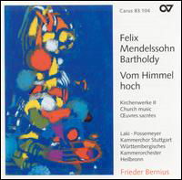 Church Music 2 - Mendelssohn / Possemeyer / Bernius - Musique - Carus - 0409350831041 - 27 novembre 2001
