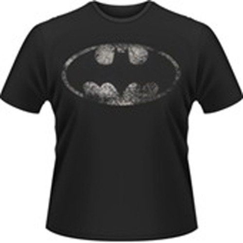 Cover for Batman · Distressed Logo Black (T-shirt) [size S] (2014)