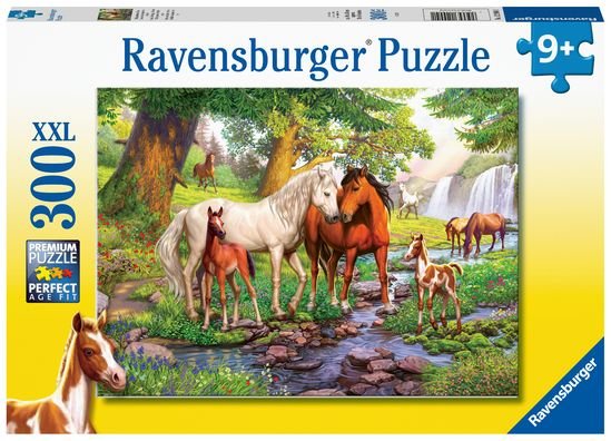 Puzzel 300 stukjes Wilde paarden bij de rivier - Ravensburger - Inne - Ravensburger - 4005556129041 - 2020