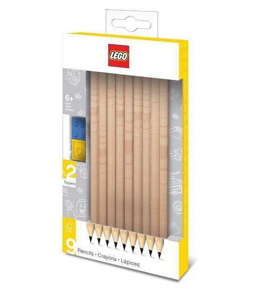 LEGO - Graphite Pencils With Toppers - 9 pcs - Lego - Merchandise -  - 4895028515041 - 1. juni 2019