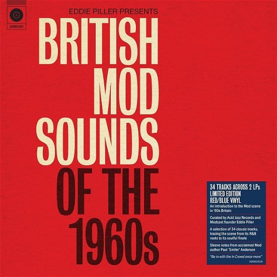 Cover for Eddie Piller Pres British Mod Sounds 60s / Various · Eddie Piller Presents - British Mod Sounds Of The 1960s (Red / Blue Vinyl) (Indies) (LP) (2022)