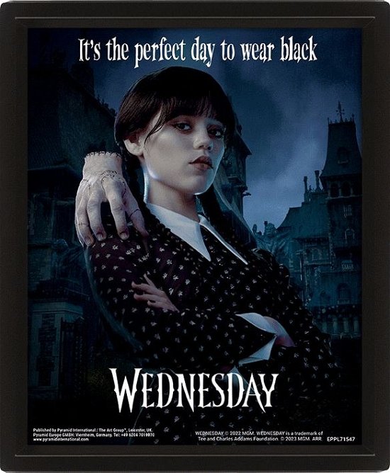 Cover for Wednesday · Wednesday (Perfect Day) Framed 3D (Vægpynt) (2024)
