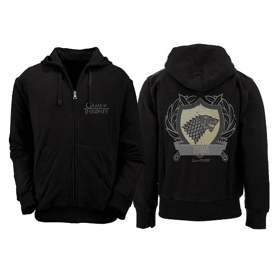 Cover for Game Of Thrones · Game Of Thrones - Stark Coat Of Arms Zipped Men Hoodie - Black - Xl (Toys)