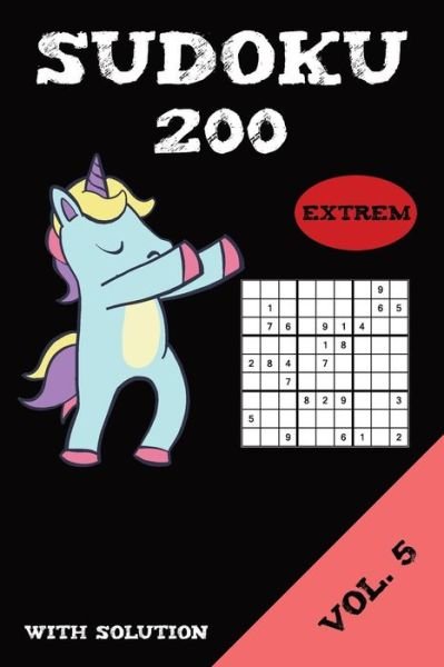 Cover for Kawaii Puzzle Sudoku · Sudoku 200 Extrem With Solution Vol. 5 Puzzle puzzle booklet, 9x9, 2 puzzles per page (Pocketbok) (2019)
