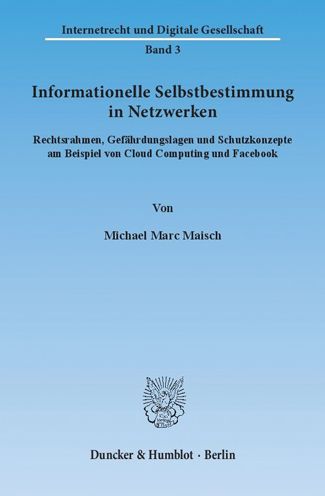 Cover for Maisch · Informationelle Selbstbestimmung (Book) (2015)