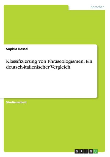 Cover for Ressel · Klassifizierung von Phraseologis (Book) (2015)