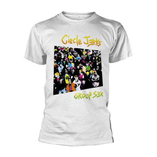 Cover for Circle Jerks · Group Sex (White) (T-shirt) [size S] [White edition] (2018)