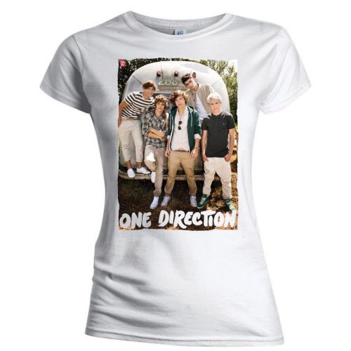 Cover for One Direction · One Direction Ladies T-Shirt: Airstream (Skinny Fit) (T-shirt) [size S] [White - Ladies edition]