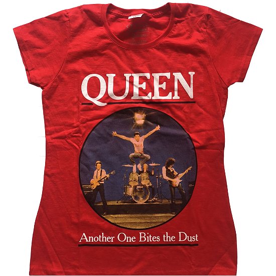 Cover for Queen · Queen Ladies T-Shirt: One Bites The Dust (T-shirt) [size XS] [Red - Ladies edition]