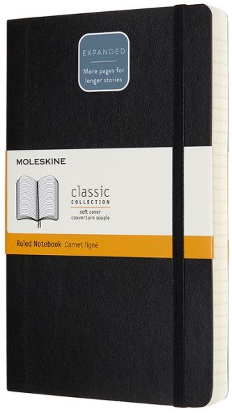 Moleskine Expanded Large Ruled Softcover Notebook: Black - Expanded Large Ruled Softcover - Livres - MOLESKINE - 8058647628042 - 24 janvier 2019