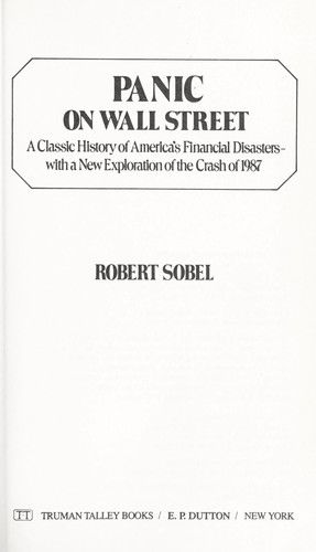 Cover for Robert Sobel · Panic on Wall Street (Book) (1988)