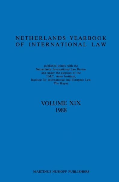 Cover for T.M.C. Asser Instituut · Netherlands Yearbook of International Law (Hardcover bog) (1993)