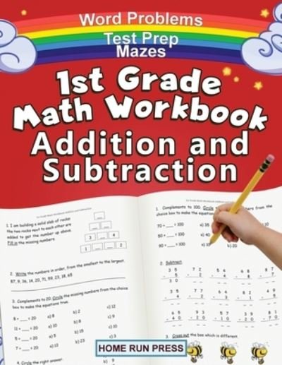 Cover for Llc Home Run Press · 1st Grade Math Workbook Addition and Subtraction (Pocketbok) (2020)