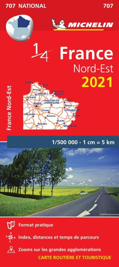 Cover for Michelin · Northeastern France 2021 - Michelin National Map 707: Maps (Map) (2021)