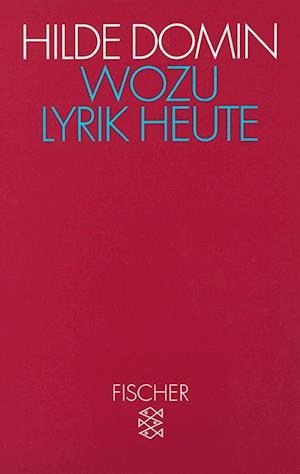 Cover for Hilde Domin · Wozu Lyrik heute (Paperback Book) (1993)