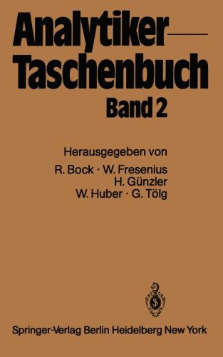 Cover for Bock, Rudolf (ehem. Lehrstuhl Analytische Chemie, Universitat) · Analytiker-Taschenbuch (Paperback Book) [Softcover reprint of the original 1st ed. 1981 edition] (2011)