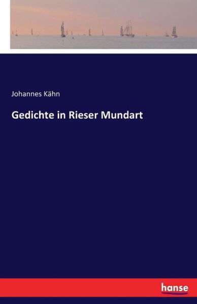 Cover for Kähn · Gedichte in Rieser Mundart (Book) (2016)