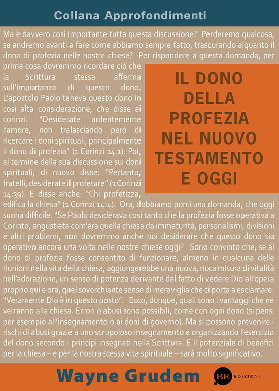 Cover for Wayne Grudem · Il Dono Della Profezia Nel Nuovo Testamento E Oggi (Book)