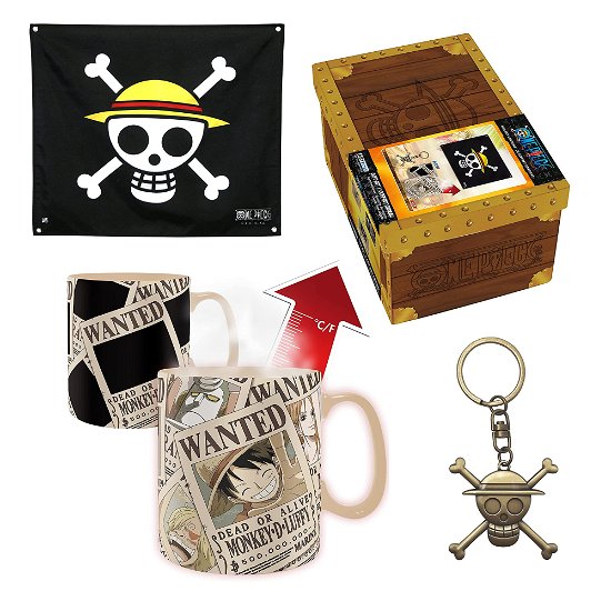 ONE PIECE - Pck premium Flag + 3D Keychain + Mug H - One Piece - Merchandise - ABYstyle - 3665361078043 - 