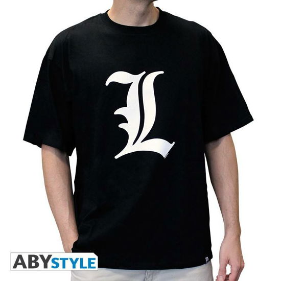 DEATH NOTE - T-Shirt Basic Men L Tribute Black - Death Note - Merchandise - Abysse Corp - 3760116315043 - February 7, 2019