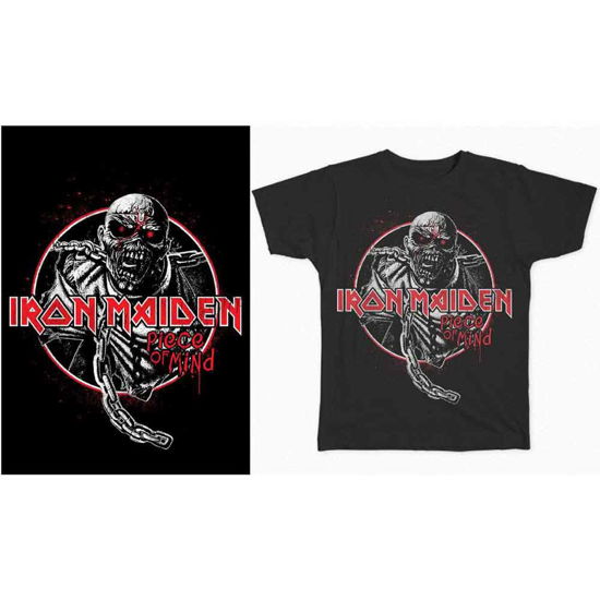 Cover for Iron Maiden · Iron Maiden Unisex T-Shirt: Piece of Mind Circle (T-shirt) [size M] [Black - Unisex edition]