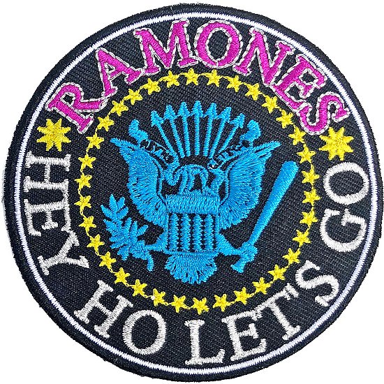 Ramones Standard Woven Patch: Hey Ho Let's Go V. 2 - Ramones - Merchandise -  - 5056368642043 - 
