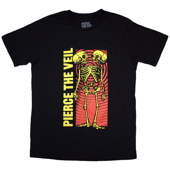 Pierce The Veil Unisex T-Shirt: Wavy Skeleton - Pierce The Veil - Merchandise -  - 5056821091043 - December 17, 2024