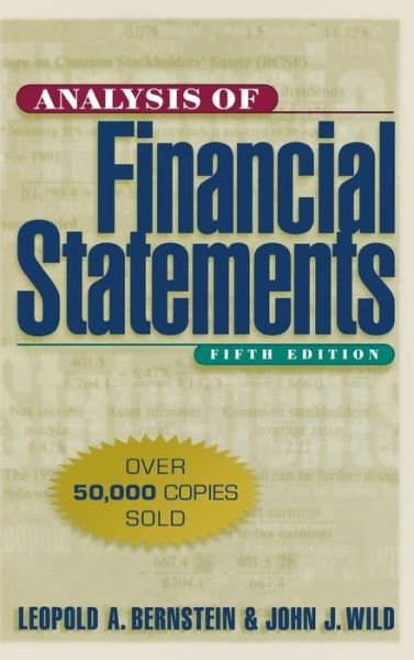 Cover for Leopold Bernstein · Analysis of Financial Statements (Hardcover Book) (1999)