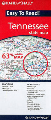 Rand Mcnally Easy to Read: Tennessee State Map - Rand Mcnally - Książki - Rand McNally - 9780528882043 - 1 marca 2010