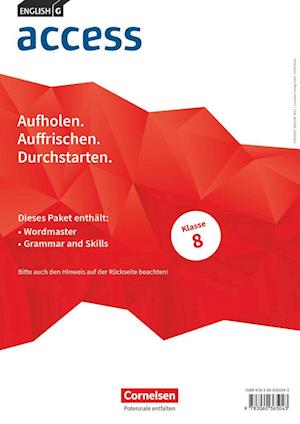 Cover for Cornelsen Verlag GmbH · English G Access Band 4: 8. Schuljahr - Wordmaster und Grammar and Skills (Im Paket) (Pocketbok) (2021)